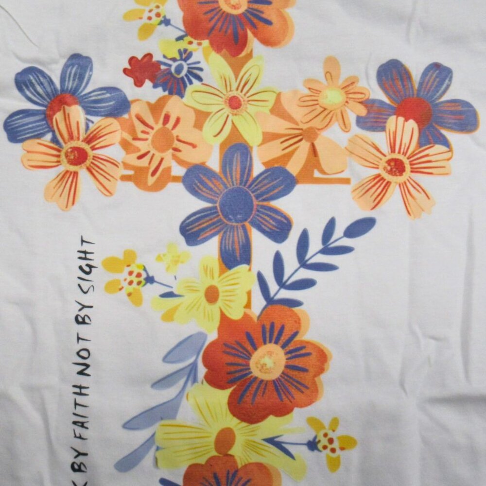 Jesus is The Light Crewneck T-Shirt, White, Short Sleeve